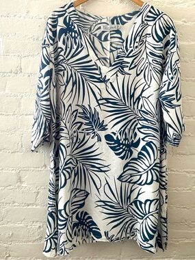 Tybee Island Clothing Co Tropical Hawaiian Print Tunic Top Dress Beachy Coastal